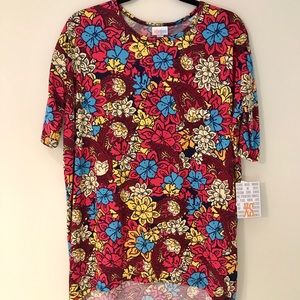 LuLaRoe Irma Tunic / Colorful Floral Pattern / XS